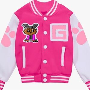 Girls’ Varsity Letterman Jacket Pink Gracee